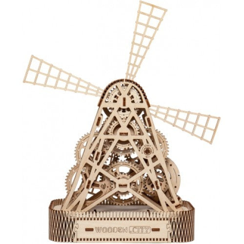 Houten 3D-puzzel windmolen 35,5 cm