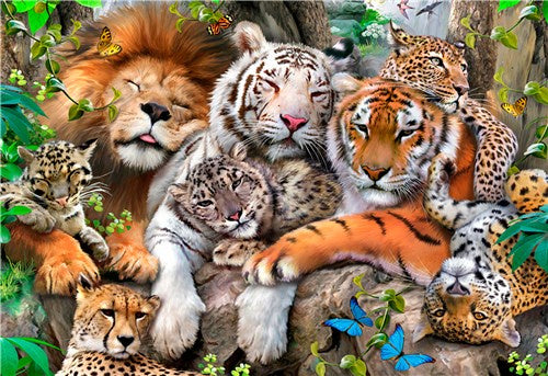 legpuzzel Jungle 52 x 37,5 cm hout 600 stukjes