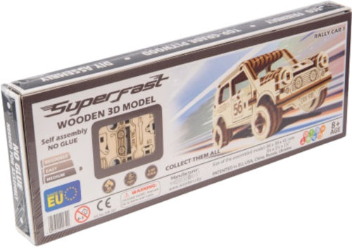 modelbouwset Superfast 8,4 cm hout goud 98-delig