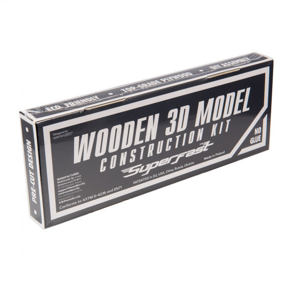 modelbouwset car Superfast 8,8 cm hout naturel
