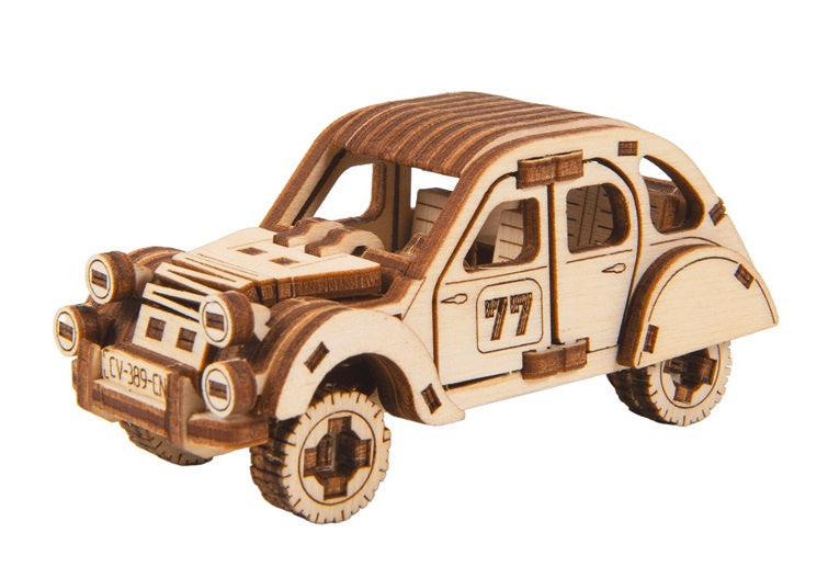 modelbouwset car Superfast 8,8 cm hout naturel