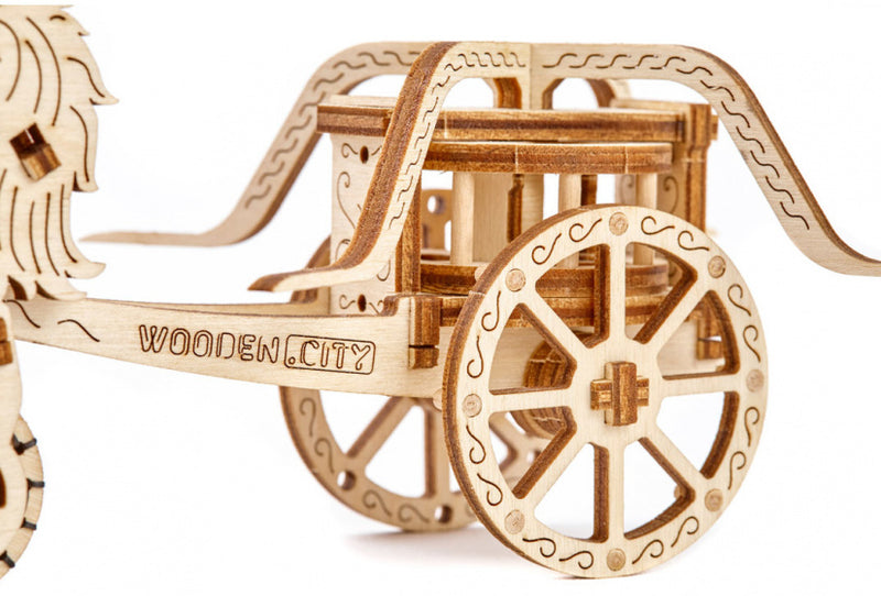 modelbouwset Chariot Da Vinci 22 cm hout 74-delig