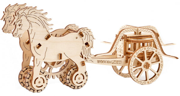 modelbouwset Chariot Da Vinci 22 cm hout 74-delig