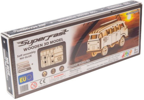 modelbouwset Superfast 8,5 cm hout goud 56-delig