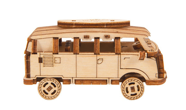modelbouwset minibus Superfast 8,5 cm hout naturel