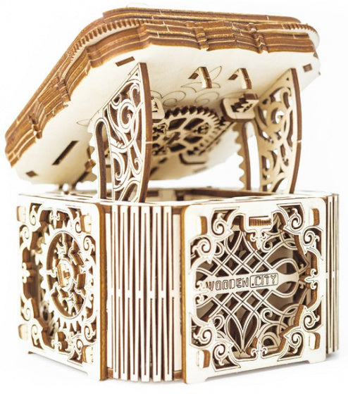 modelbouwset Mystery Box hout naturel 176-delig