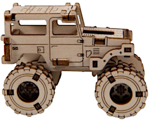 modelbouwset Superfast 6,8 cm hout goud 64-delig