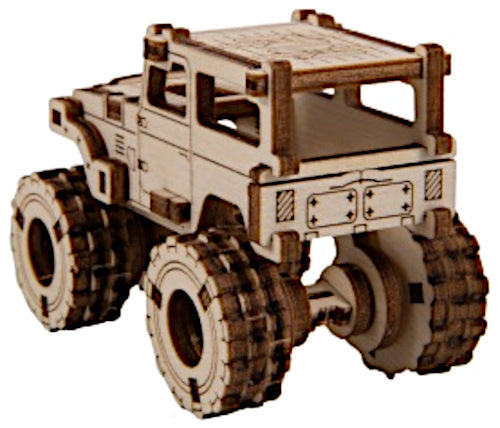 modelbouwset Superfast 6,8 cm hout goud 64-delig