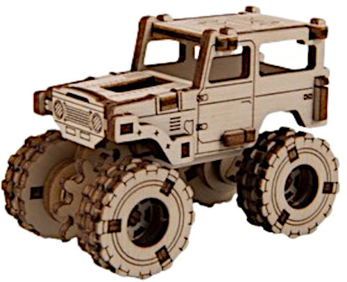 modelbouwset Superfast 6,8 cm hout goud 64-delig