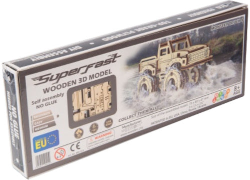 modelbouwset Superfast 7,5 cm hout goud 63-delig