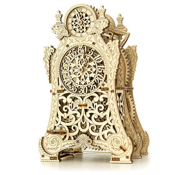 ornament magische klok 21,8 cm hout naturel 149-delig