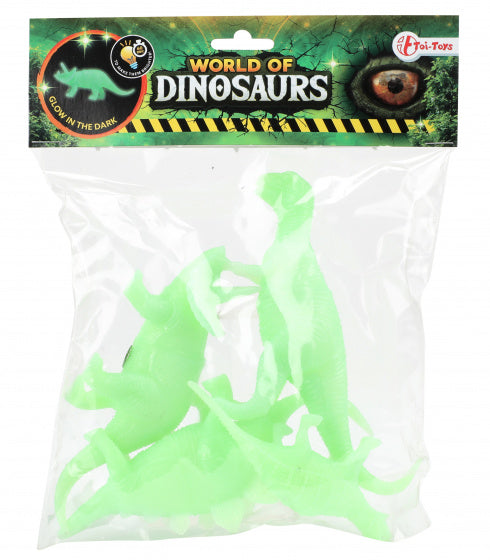 World of Dinosaurs Glown in the Dark Dino, 4st.