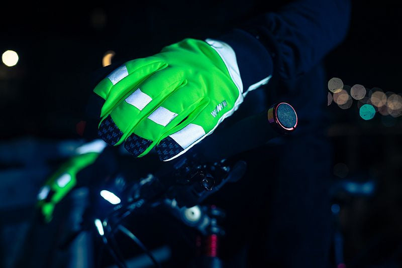 fietshandschoenen Atlantis polyamide geel/zwart maat S