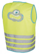 veiligheidshesje Crazy Monster junior polyester geel mt L