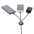 oplaadkabel 3-in-1 19,3 cm nylon/aluminium zwart