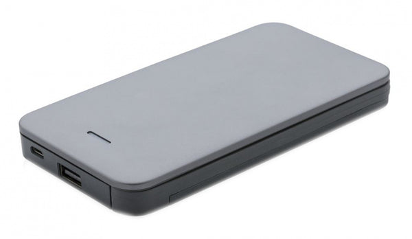powerbank 10.000 mAh 14 x 7,3 cm alu zilver