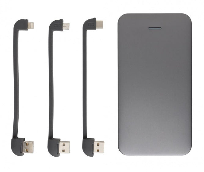 powerbank 10.000 mAh 14 x 7,3 cm alu zilver