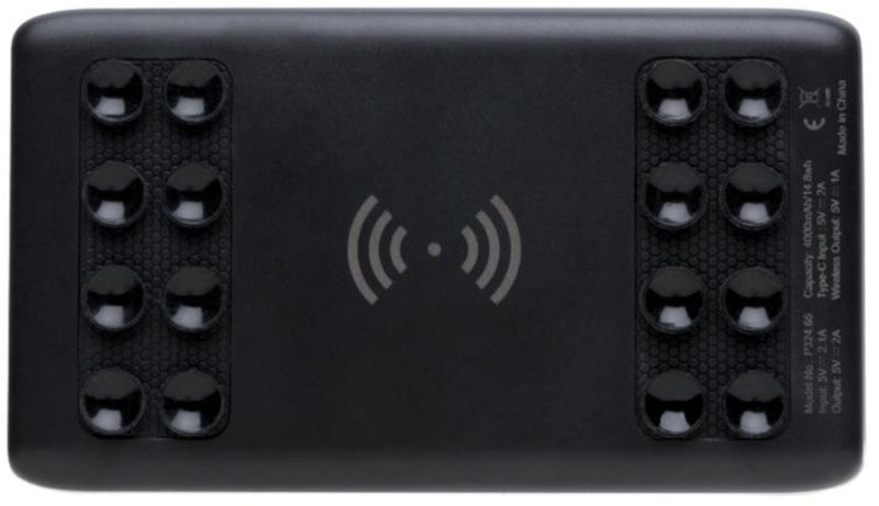 powerbank 4000 mAh 12,7 x 7,2 cm ABS zwart