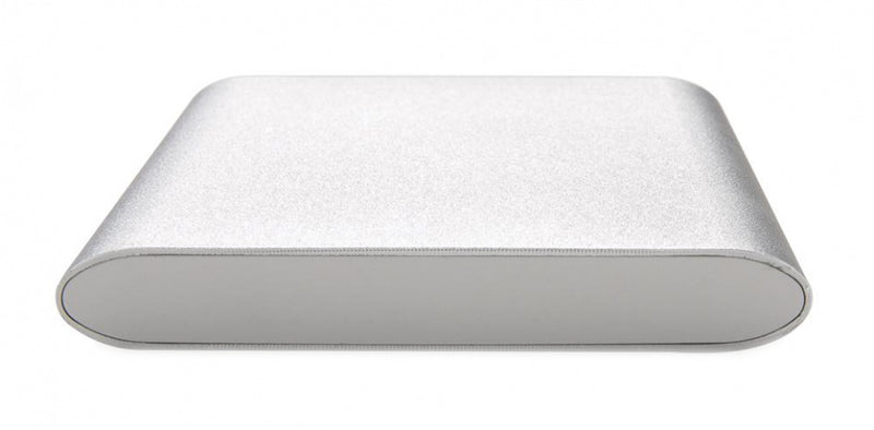 powerbank 4000 mAh 12 x 6,8 cm aluminium zilver