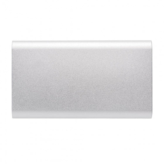 powerbank 4000 mAh 12 x 6,8 cm aluminium zilver