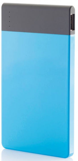 powerbank 4600 mAh 12,5 x 7 cm ABS blauw/grijs