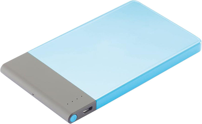 powerbank 4600 mAh 12,5 x 7 cm ABS blauw/grijs