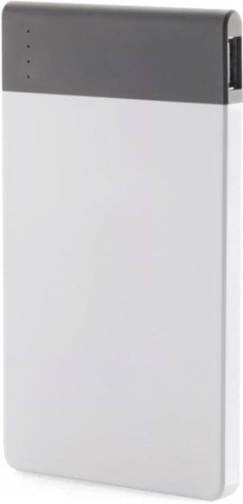 powerbank 4600 mAh 12,5 x 7 cm ABS wit/grijs