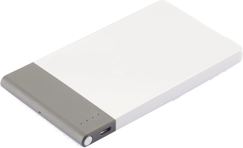 powerbank 4600 mAh 12,5 x 7 cm ABS wit/grijs