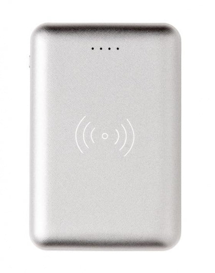 powerbank 5000 mAh 9,5 x 6,3 cm ABS zilver