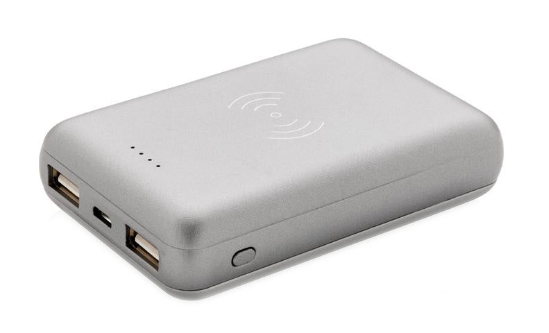 powerbank 5000 mAh 9,5 x 6,3 cm ABS zilver