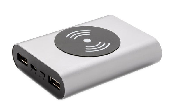 powerbank 5000 mAh 9 x 7 cm aluminium zilver