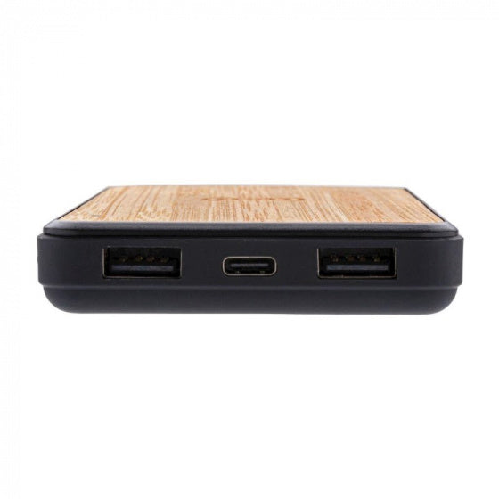 powerbank 8.000 mAh draadloos 13,1 cm bruin