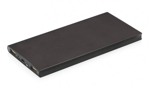 powerbank 8000 mAh 15 x 7 cm aluminium zwart