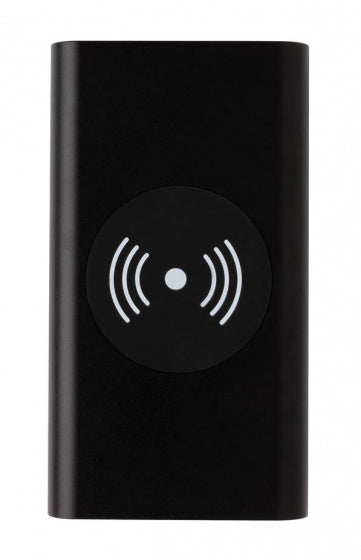 powerbank draadloos 10.000 mAh 12,5 cm alu zwart
