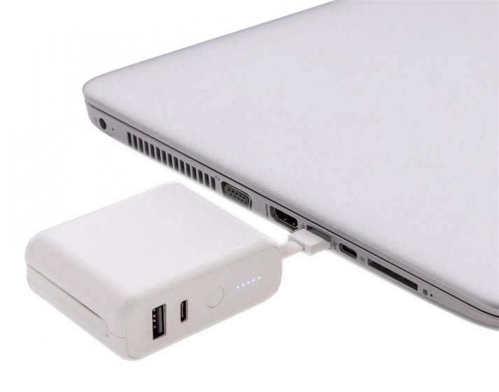 powerbank met draadloze oplader 7,2 cm ABS wit