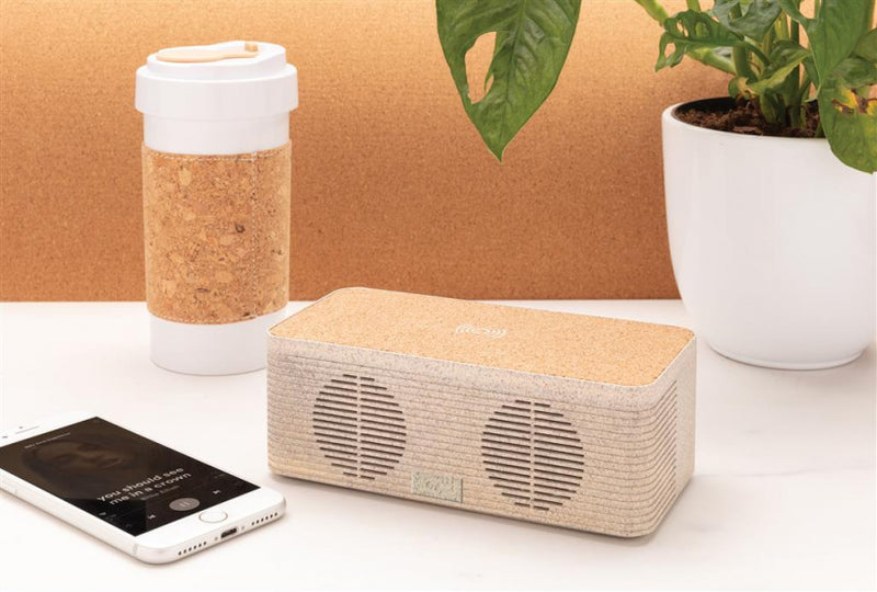 speaker/oplader bluetooth 5W 16 cm ABS/tarwestro beige