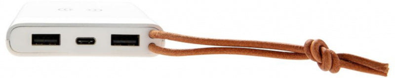 powerbank 8000 mAh 14 x 7,1 cm ABS/aluminium wit