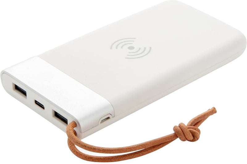 powerbank 8000 mAh 14 x 7,1 cm ABS/aluminium wit