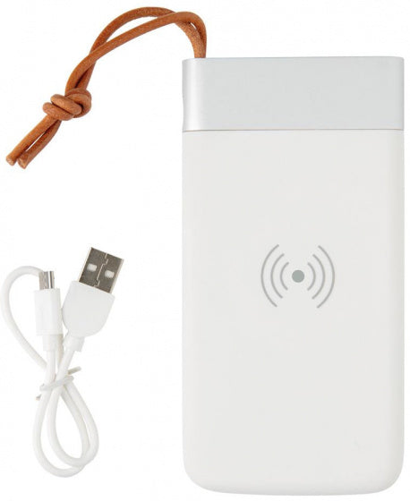powerbank 8000 mAh 14 x 7,1 cm ABS/aluminium wit