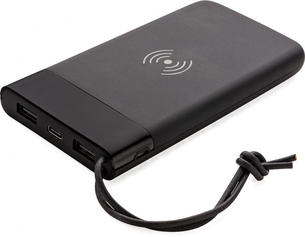 powerbank 8000 mAh 14 x 7,1 cm ABS/aluminium zwart