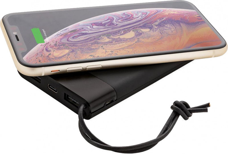 powerbank 8000 mAh 14 x 7,1 cm ABS/aluminium zwart