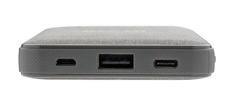 powerbank Tela draadloos 8000 mAh ABS antraciet