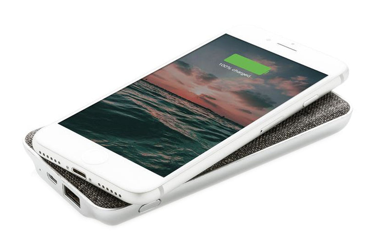powerbank Vogue draadloos 5000 mAh ABS zilver