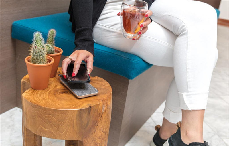 powerbank Vogue draadloos 5000 mAh ABS zilver