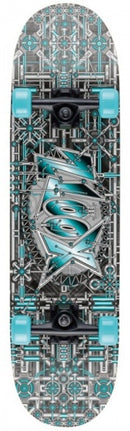 skateboard Double Kick 79 cm Industrial grijs/blauw
