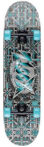 skateboard Double Kick 79 cm Industrial grijs/blauw