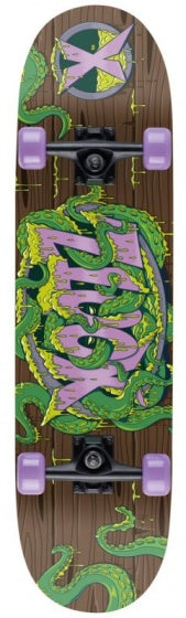 skateboard Double Kick 79 cm Tentacle groen/paars