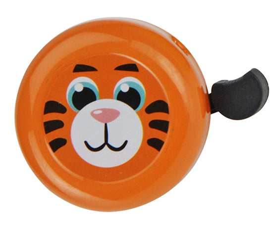 fietsbel met gezichtje 53 mm oranje