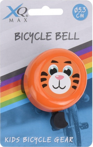 fietsbel met gezichtje 53 mm oranje
