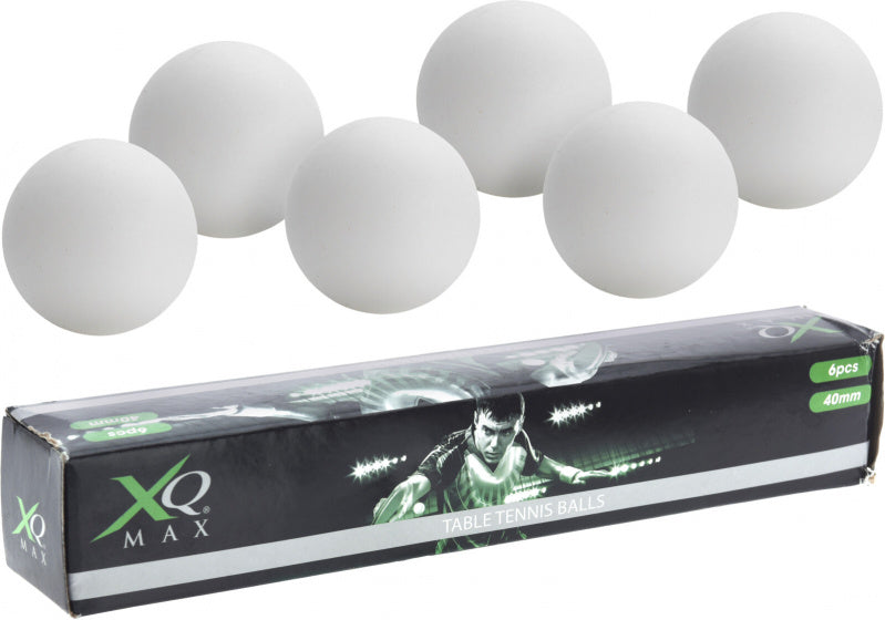 tafeltennisballen 40 mm wit 6 stuks